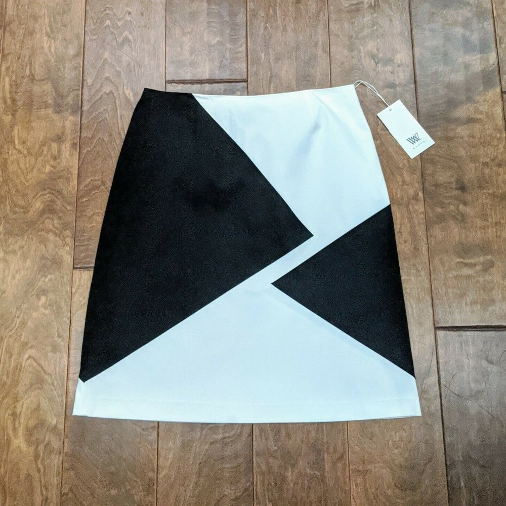 WORTH NY Pencil Skirt Stretch NWT White Black